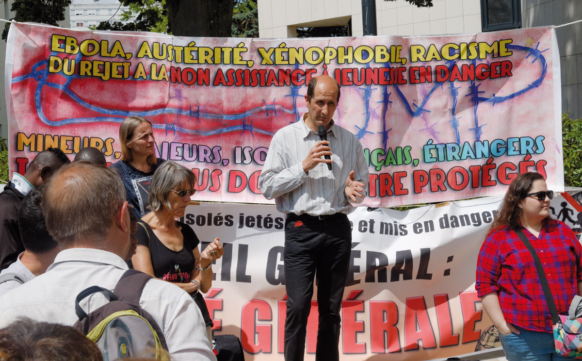 Thierry Soler, intervention lors de la manifestation pour le maintien de l'APJM